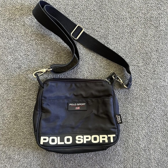 Polo Sport Ralph Lauren Other - Polo Sport Ralph Lauren Crossbody Bag Small Navy USA Flag Shoulder Vintage
